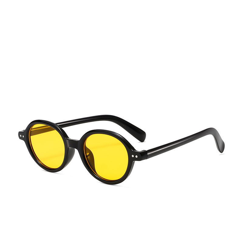 Tortoise Shell Green Frame Transparent Film Small Oval Frame Plain Mirror