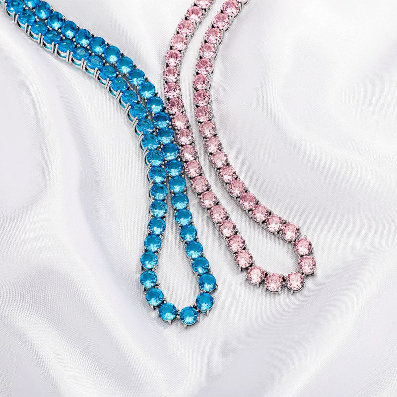 Pulsera De Cadena De Tenis Con Diamantes De Cobre Para Hombre