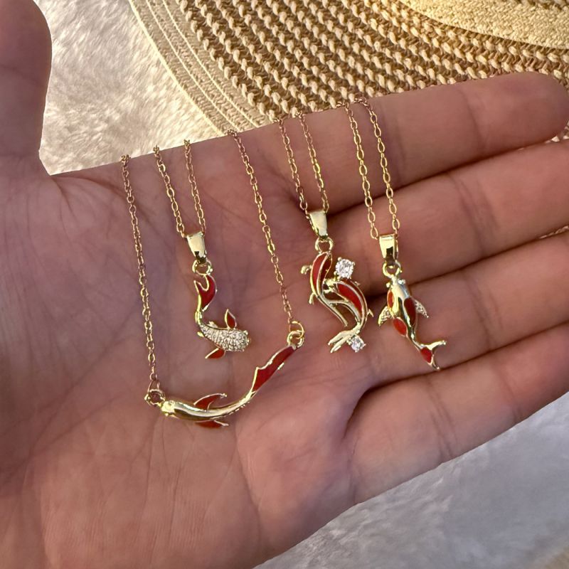 4# Stainless Steel Koi Necklace