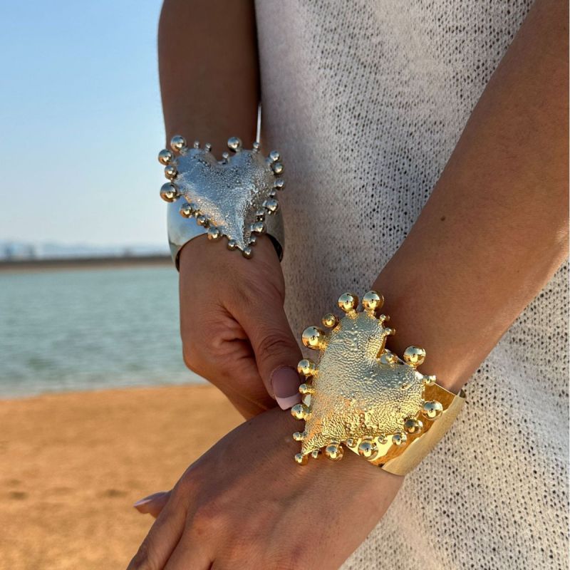 Pulsera De Aleación Con Forma De Corazón