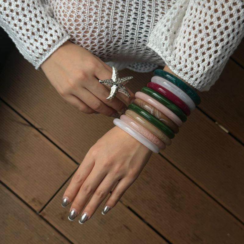 Pulsera Redonda De Resina