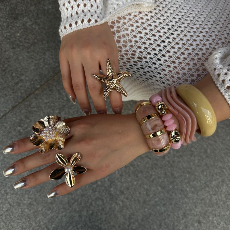 Pulsera De Resina Irregular