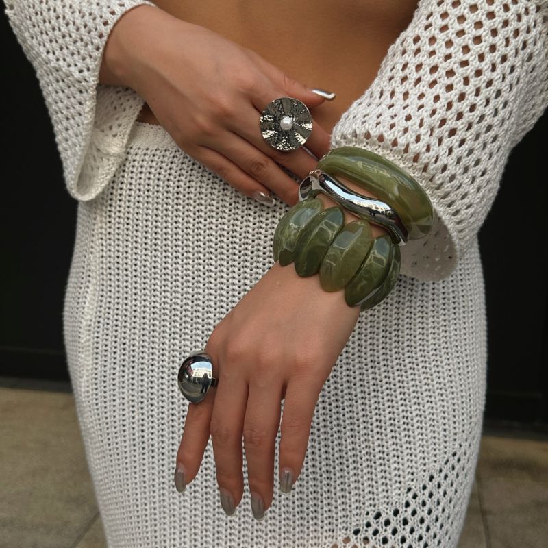 Pulsera De Resina Irregular