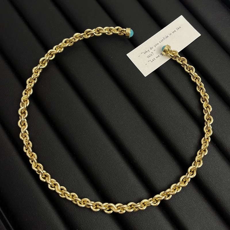Collar De Cadena Geométrica De Aleación