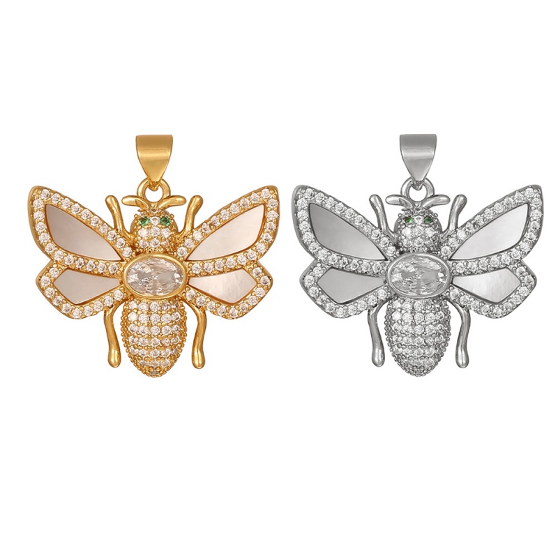 Accesorios De Abeja Con Concha De Circonita Con Incrustaciones De Cobre