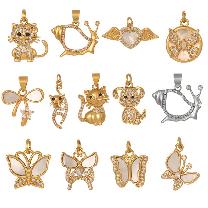 Accesorios De Dibujos Animados De Circonita Con Incrustaciones De Cobre
