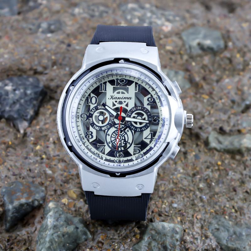 Reloj De Aleación Con Diamantes Redondos Para Hombre