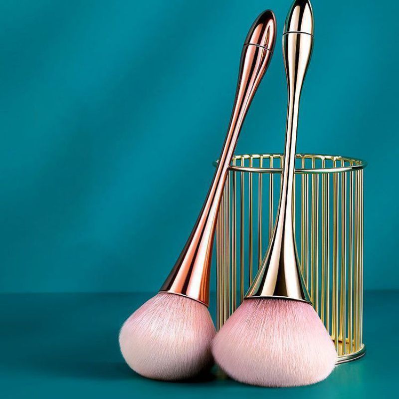 Brocha Para Polvos De Oro Rosa