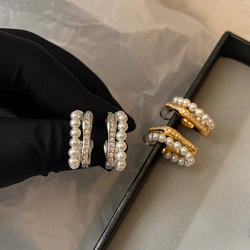 Pendientes De Aro Con Perla Y Diamantes