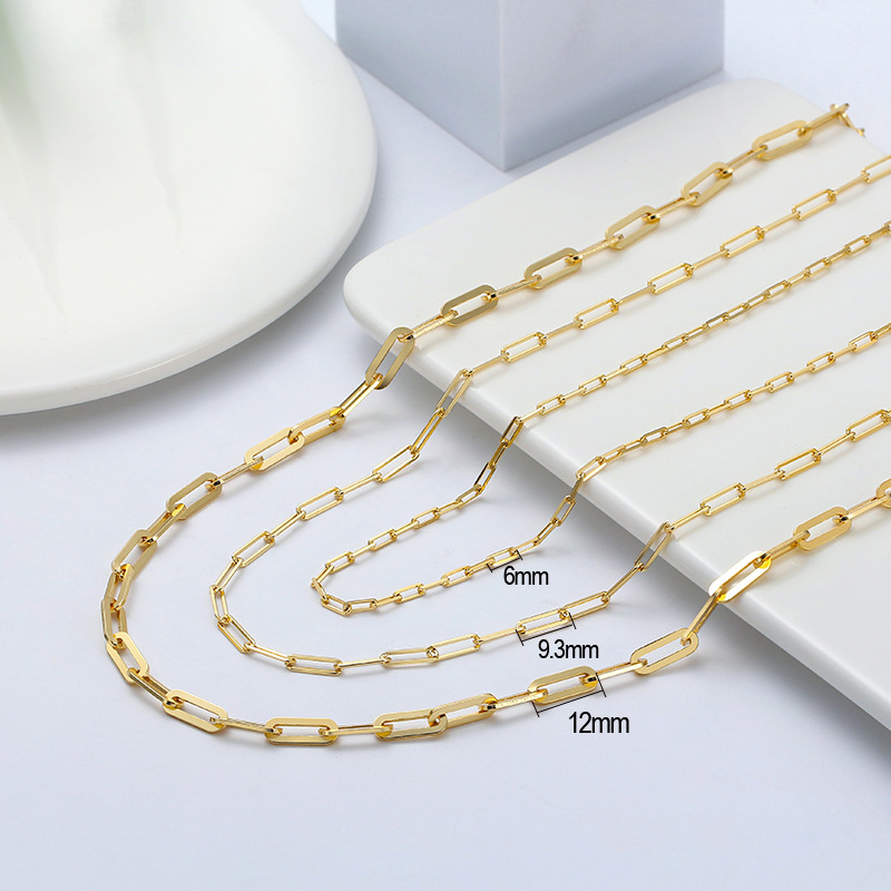 Platinum Electroplating Length 60cm Silver Geometric Chain Men's Necklace