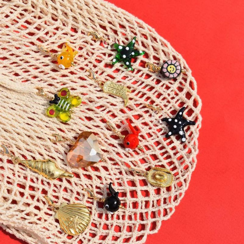 Colgante Geométrico De Acero Inoxidable Con Forma De Pez Estrella De Mar Abeja Botas Corazón Y Concha (sin Cadena)