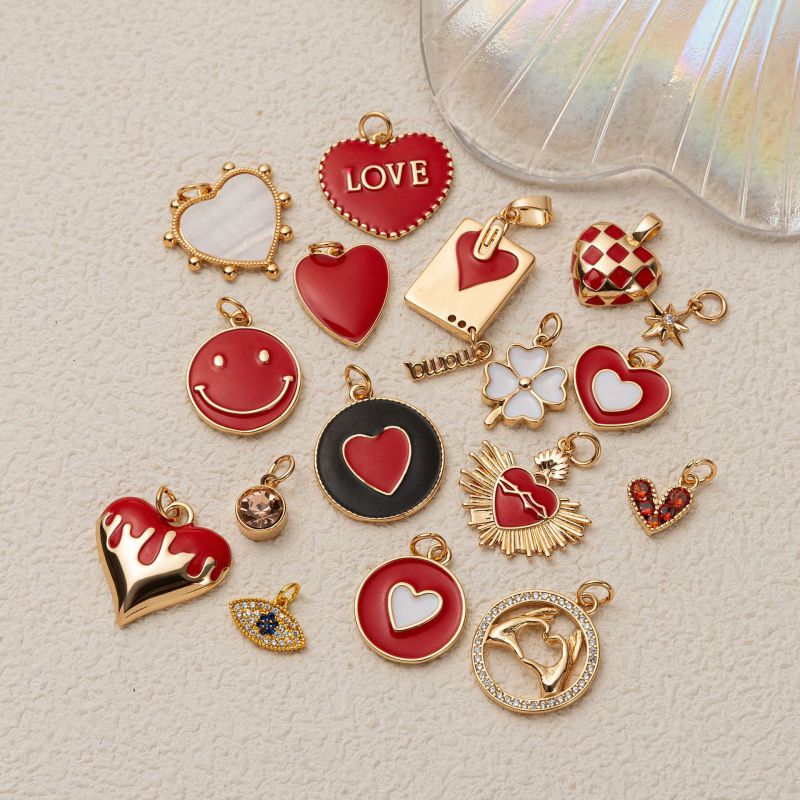 Colgante Geométrico De Cobre Con Forma De Corazón Y Ojo (sin Cadena)