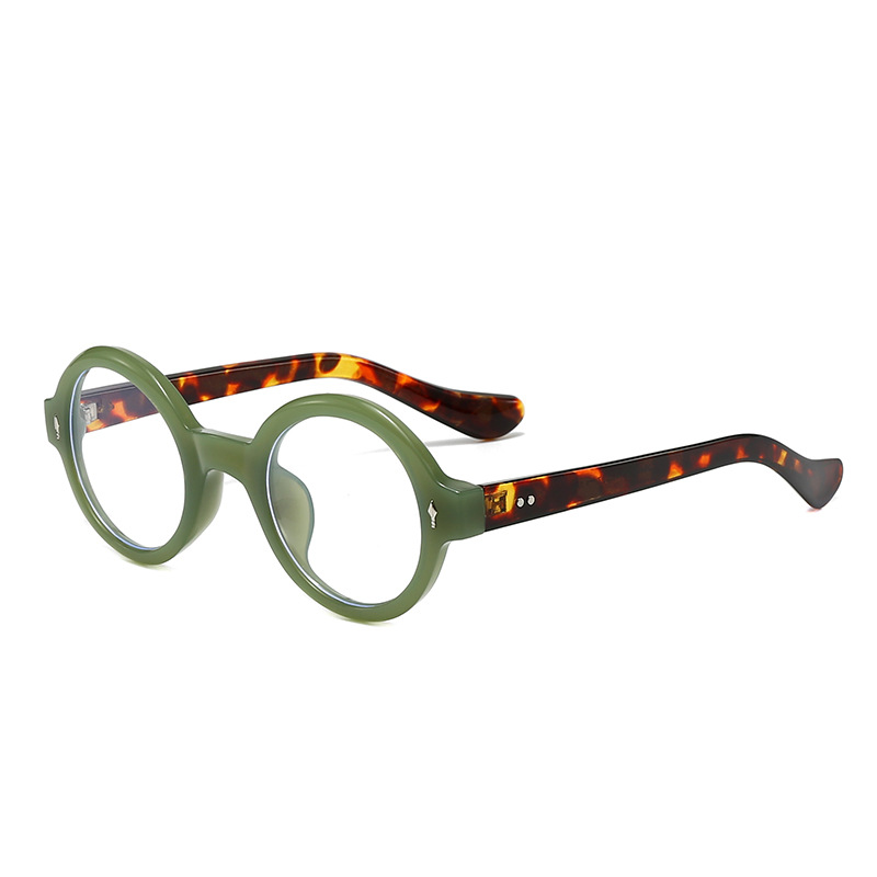 Full Leopard Print Frame Pc Round Flat Mirror