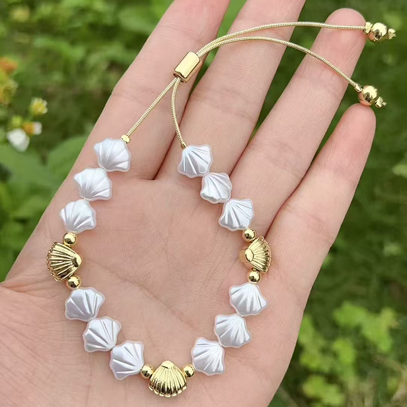 Pulsera De Concha De Perla De Cobre