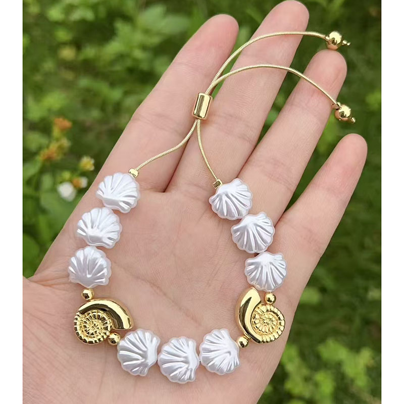 Pulsera De Concha De Perla De Cobre