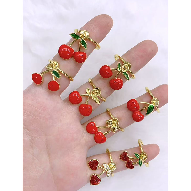 Anillo De Cereza De Cobre