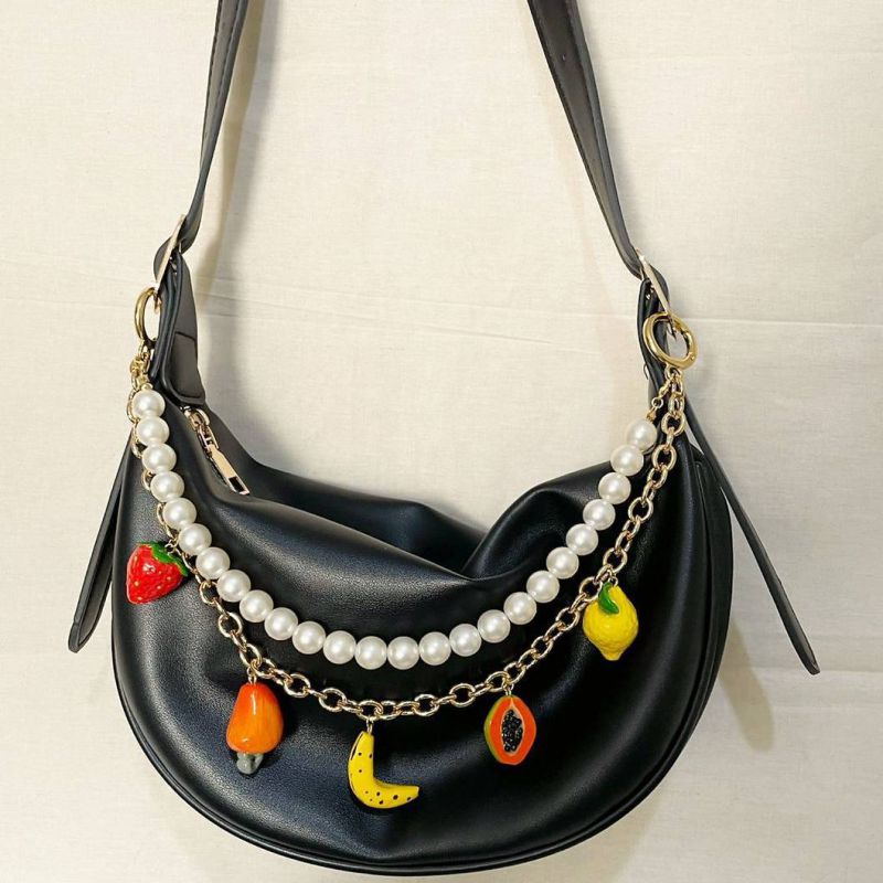 Gourmet Vegetarian Bag Buckle Copper Pearl Beaded Fruit Buckle