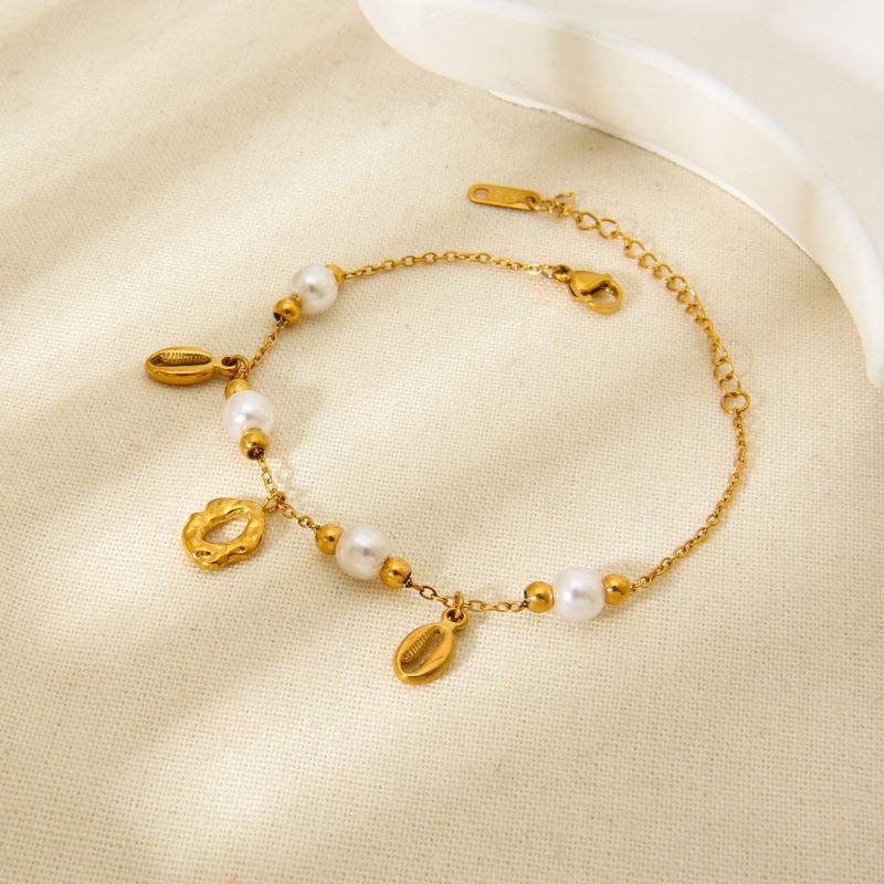 Pulsera De Concha De Acero Inoxidable
