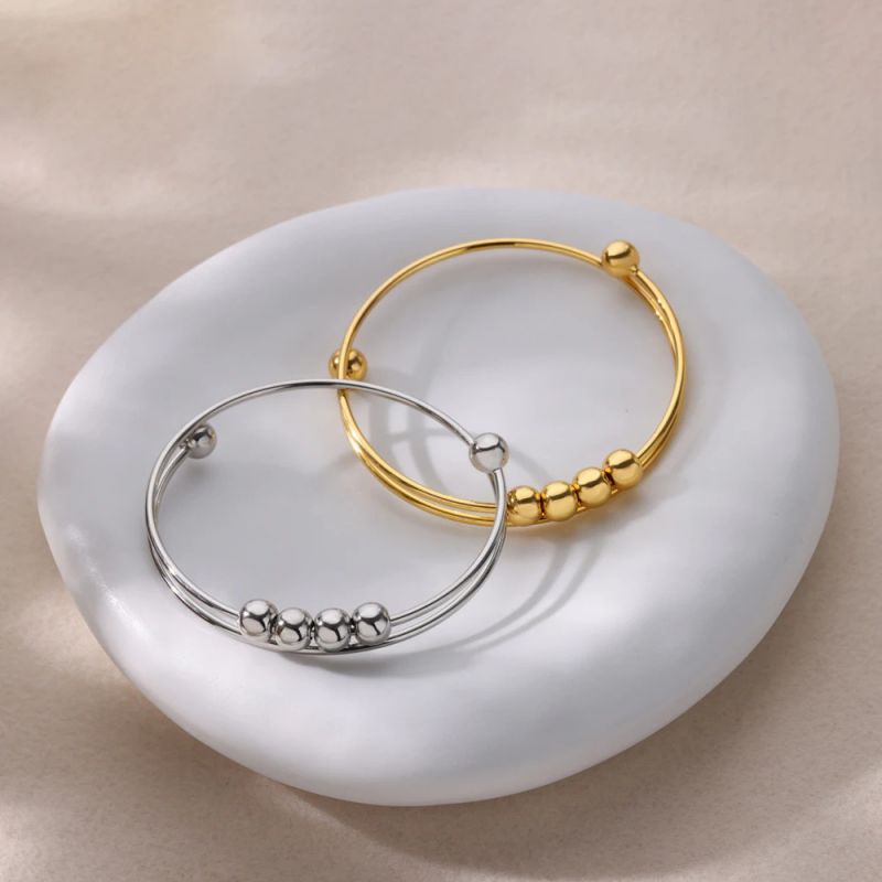 Pulsera De Cuentas De Acero Inoxidable