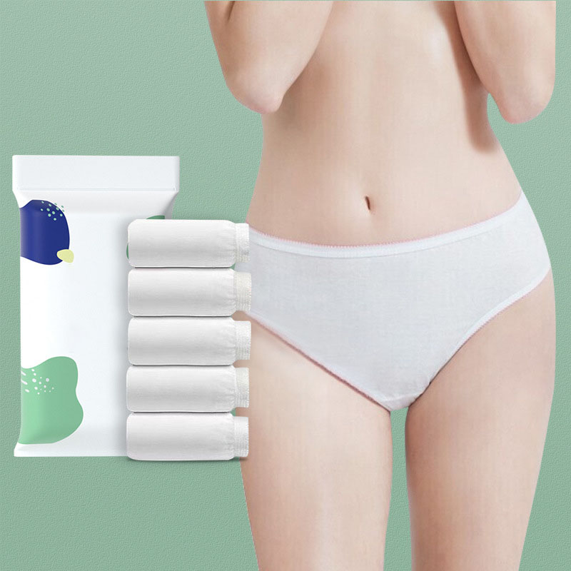 Pure White [5 Pack] Disposable Underwear Set