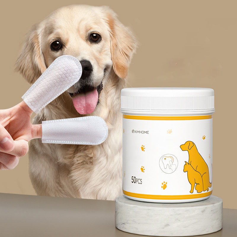 :pet Teeth Cleaning Finger Cots (50 Pieces) Pet Dental Cleaning Gloves