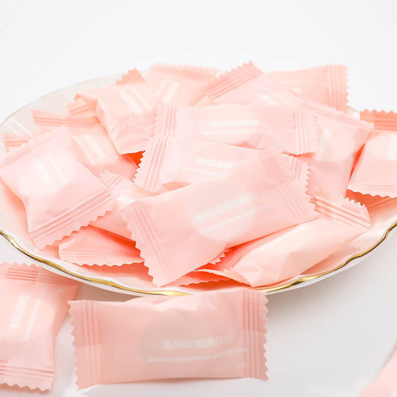 Pink Bag [20 Capsules] Disposable Compressed Towel