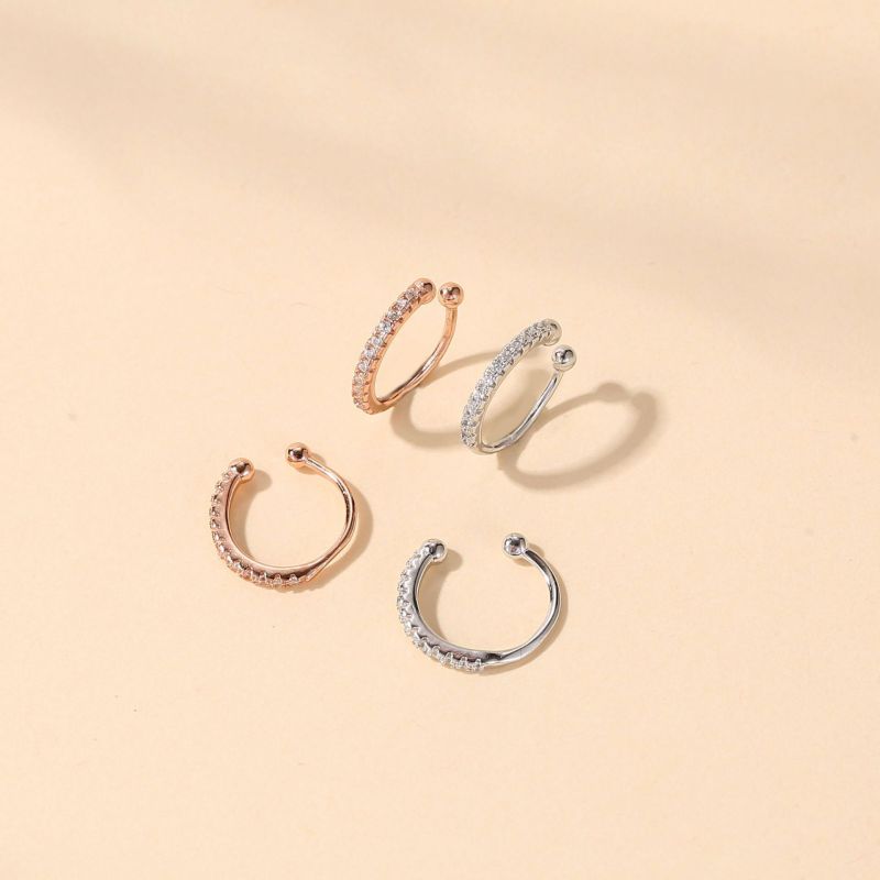 Pendientes Redondos De Plata Con Diamantes