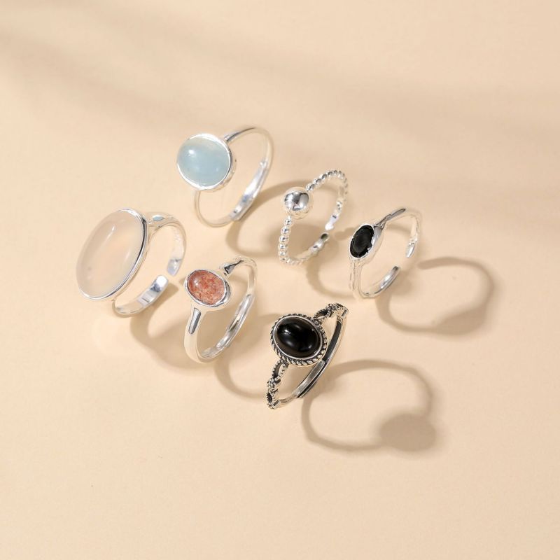 Anillo Redondo Geométrico Irregular Hueco De Plata