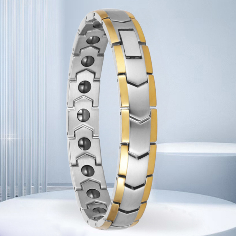 Ip Black Titanium Steel Geometric Men's Bracelet