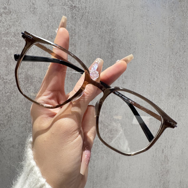 Grayish White Film Square Nail Flat Mirror
