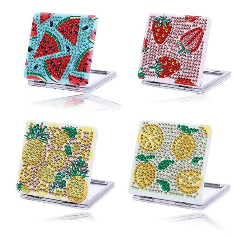 4# Fruit Diamond Round Small Mirror
