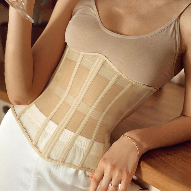 Apricot Mesh Waist Bra