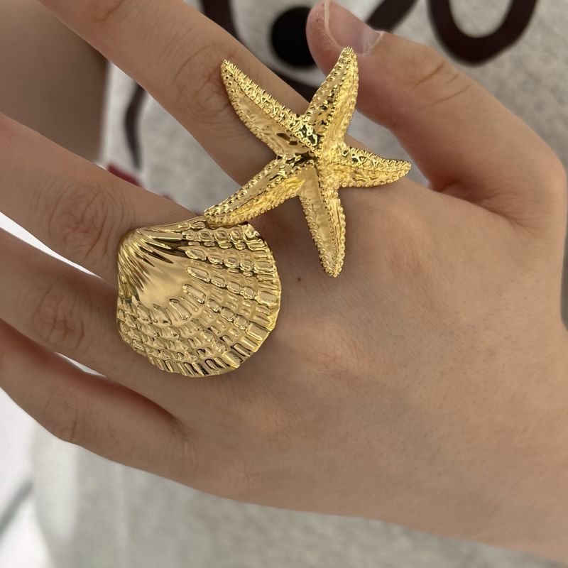 Starfish Silver Stainless Steel Starfish Ring