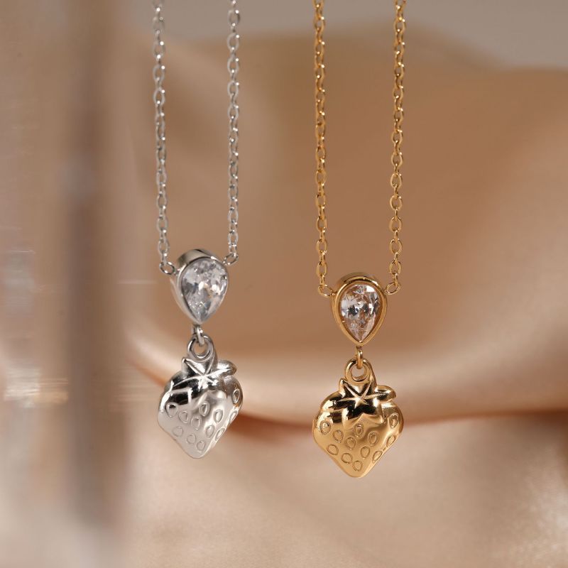 Collar De Fresa De Acero Inoxidable Con Diamantes