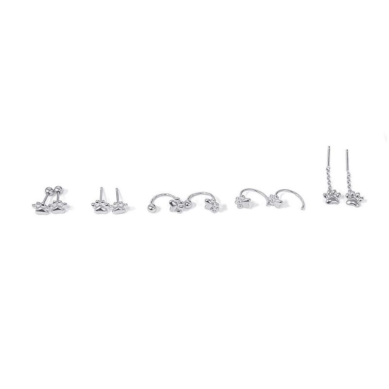 Pendientes De Garra De Gato De Plata