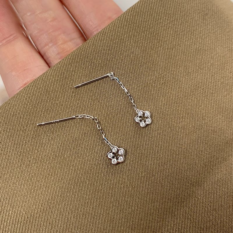 Pendientes De Flor Hueca De Plata