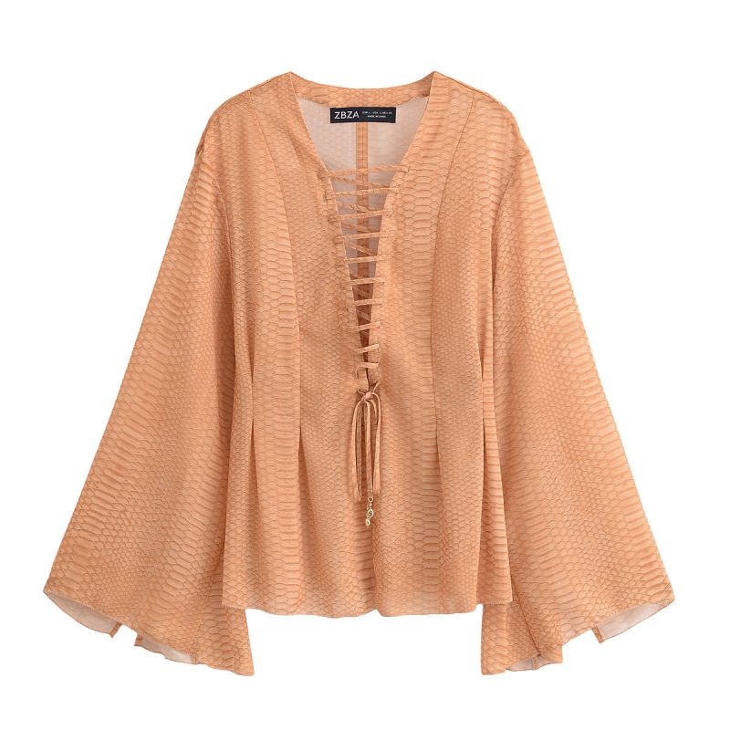 Yellow Chiffon Tie Shirt