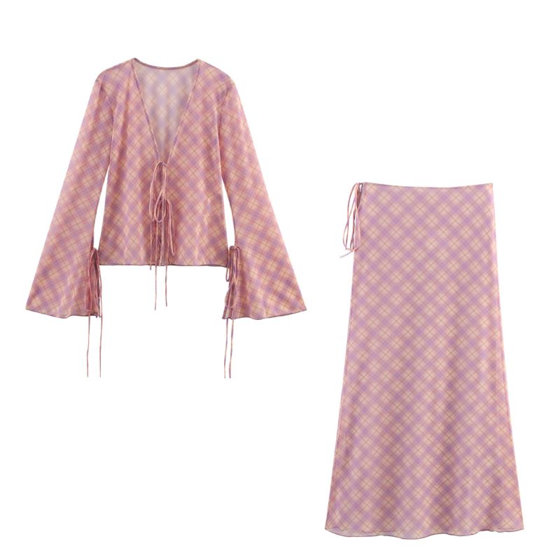 Jacket Silk Trellis Tie Shirt