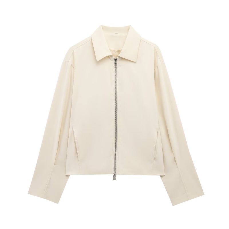 Chaqueta Con Cremallera Y Solapa