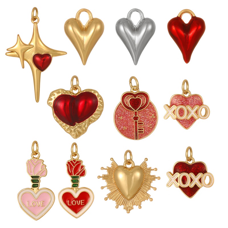Accesorios De Corazón Con Forma De Estrella Y Gota De Aceite De Cobre