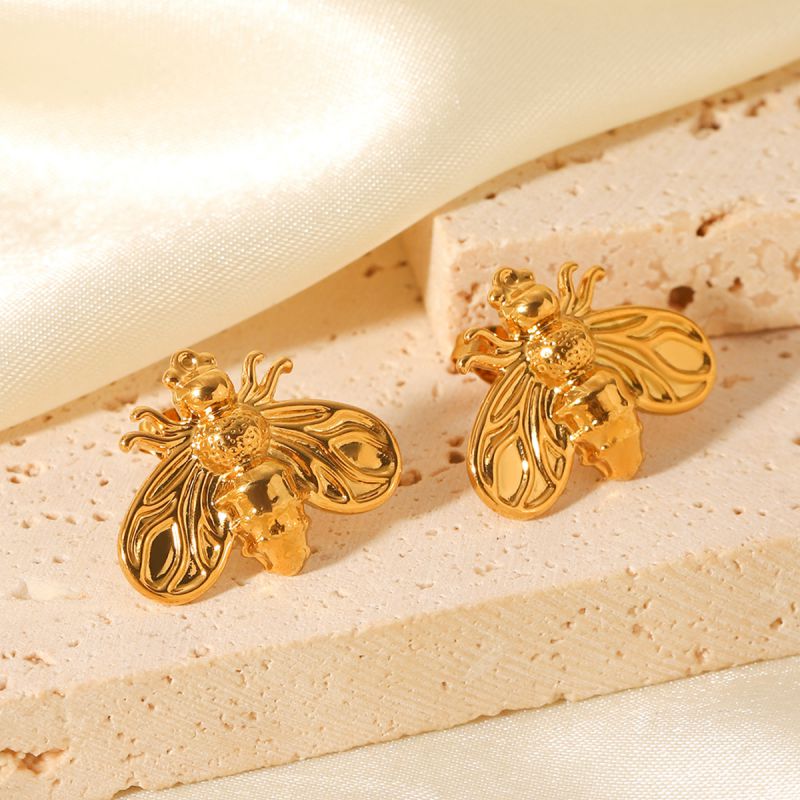 Bee Stainless Steel Bee Earrings