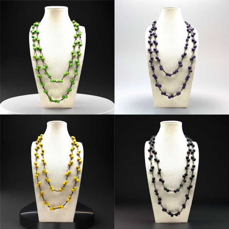 Black Layered Beaded Necklace