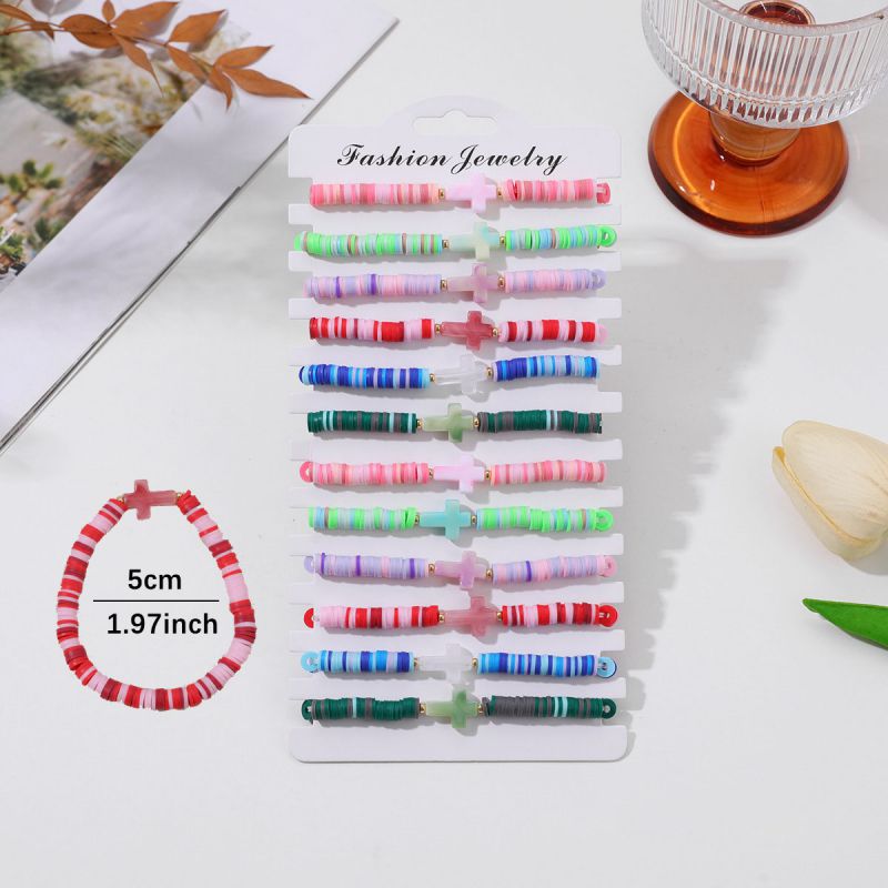 Colorful Bracelets Colorful Clay Beaded Bracelet Set