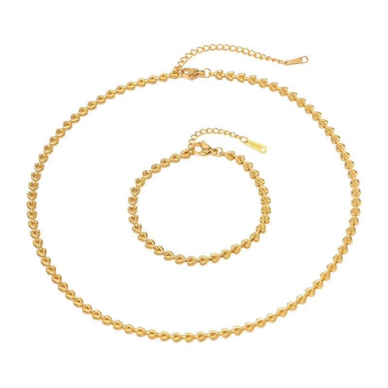 Pulsera De Corazón De Acero Y Titanio