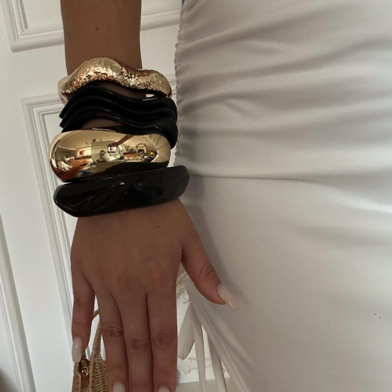 Pulsera De Aleación Lisa Irregular