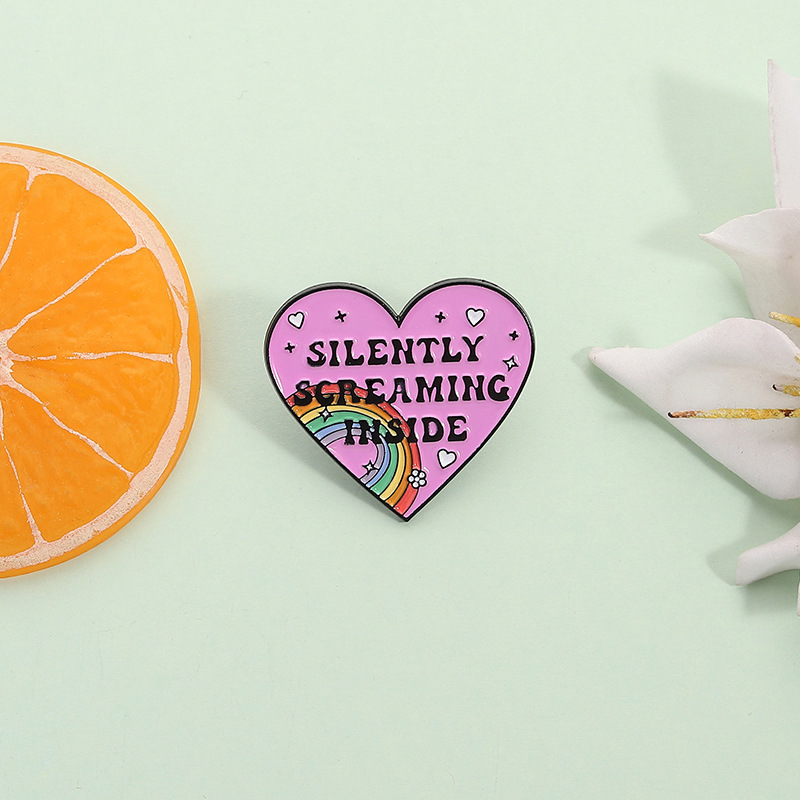 Broche De Aleación Con Carta De Amor