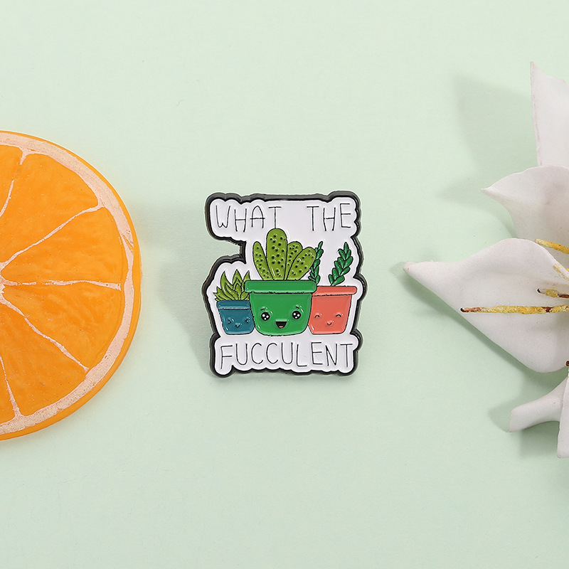 Broche De Cactus Con Alfabeto