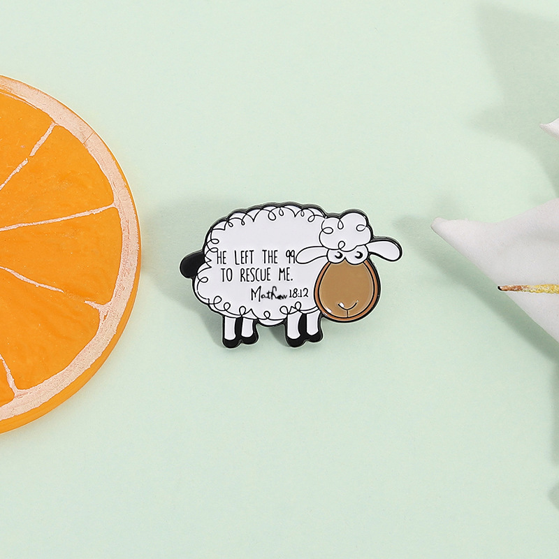 Broche De Metal Con Forma De Oveja De Dibujos Animados