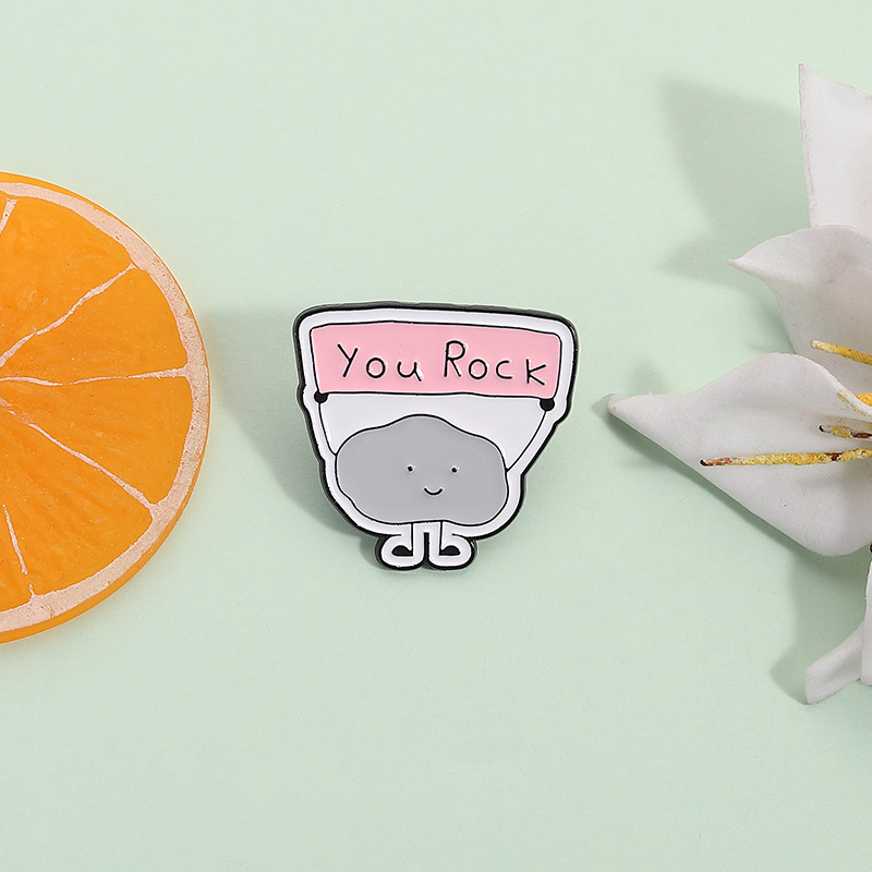 Broche De Letra Con Nube Oscura De Dibujos Animados