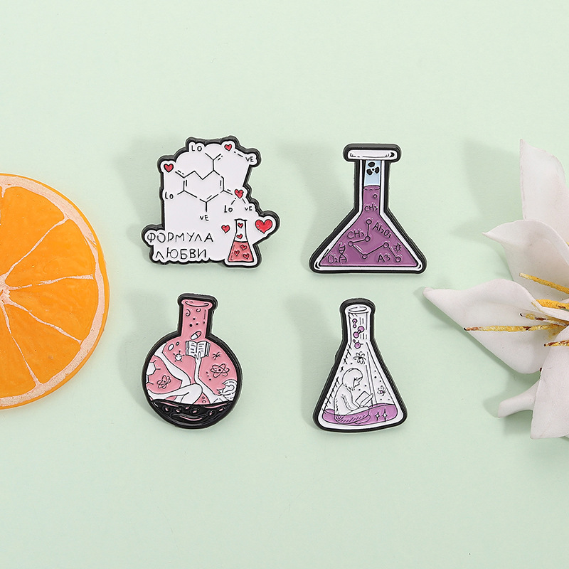 Broche De La Serie De Química De Dibujos Animados